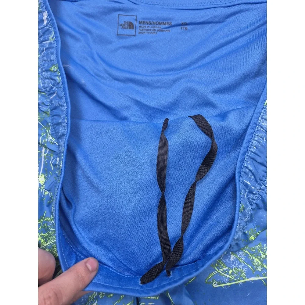 The North Face Limitless Run Shorts Mens 2XL Blue Abstract Print Lined Quick Dry
